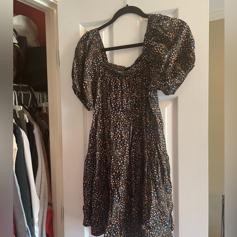 Floral spring mini dress